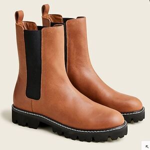 J. Crew Gwen lug-sole high-shaft Chelsea boots in leatherItem BA187*